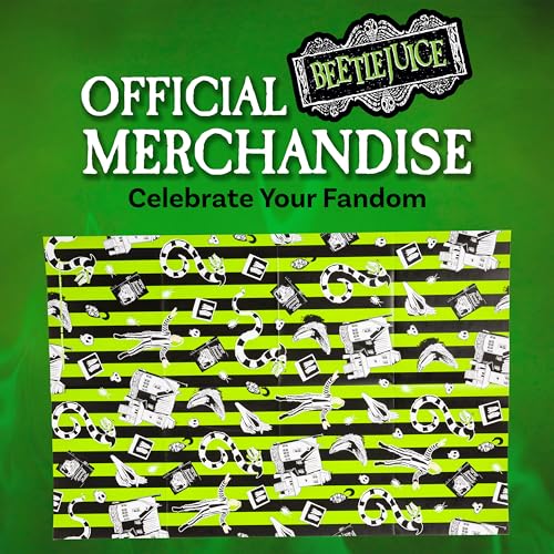 Papier cadeau rayures vertes Beetlejuice Silver Buffalo 50x76 - 8
