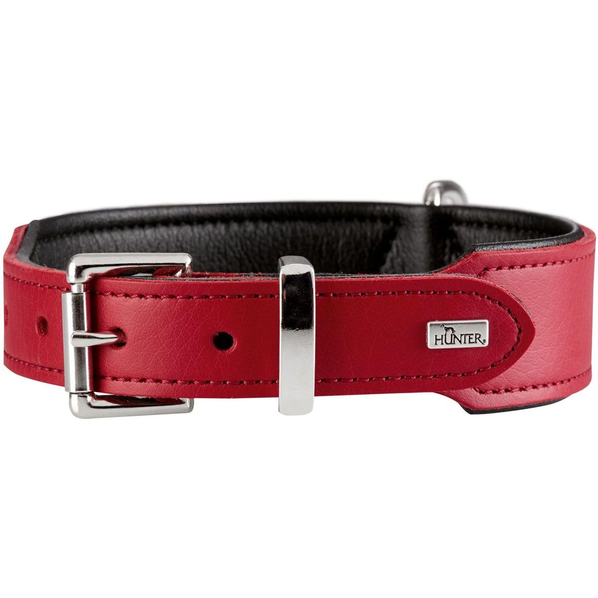 Hunter 46949 Basic 60 Collier en Nickel pour Chien Rouge 47-54 cm