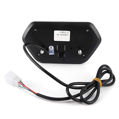 Miniatura 7 de Aramox Velocímetro digital universal para motocicleta, tacómetro de 48 V60 V, fibra negra y de carbono, material ABS, pantalla de 8.1 x 8.5 pulgadas