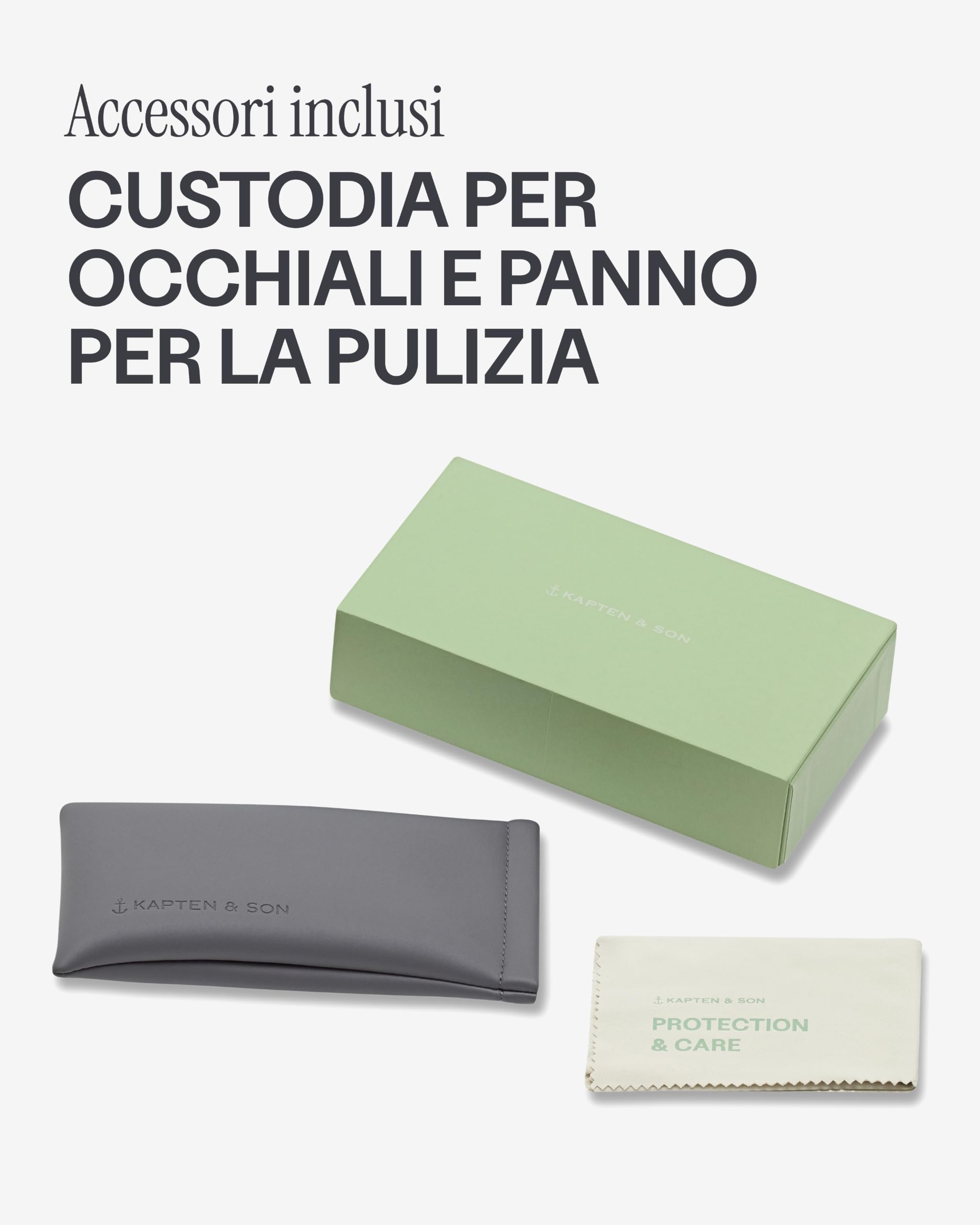 Kapten & Son Occhiali da sole Nairobi | Occhiali da sole donna e uomo con protezione solare e protezione UV | Forma elegante e rotonda | Unisex Sunglasses