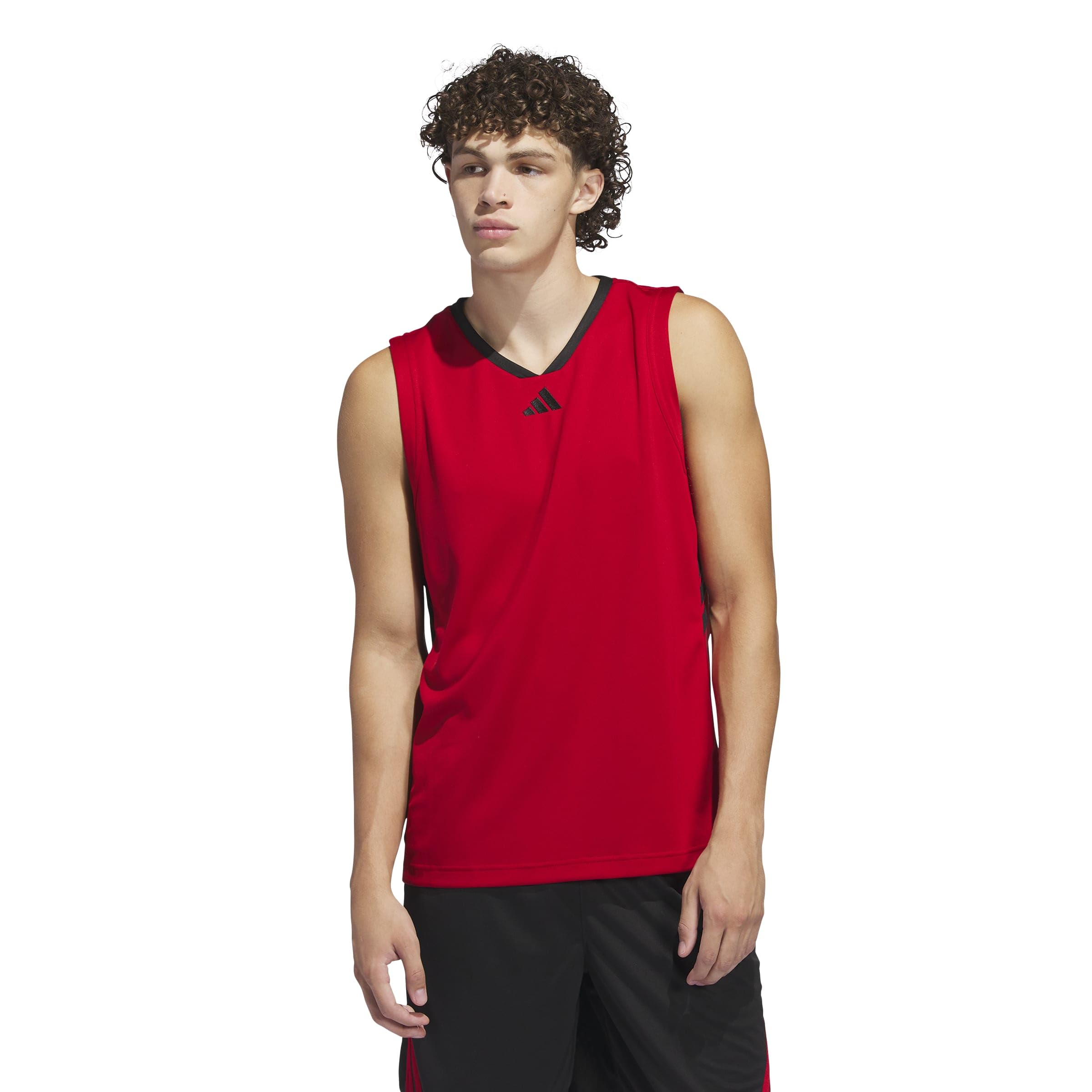 adidas Men's Basketball Legends Tank Shirt, Team Power red 2/Black, 3XL