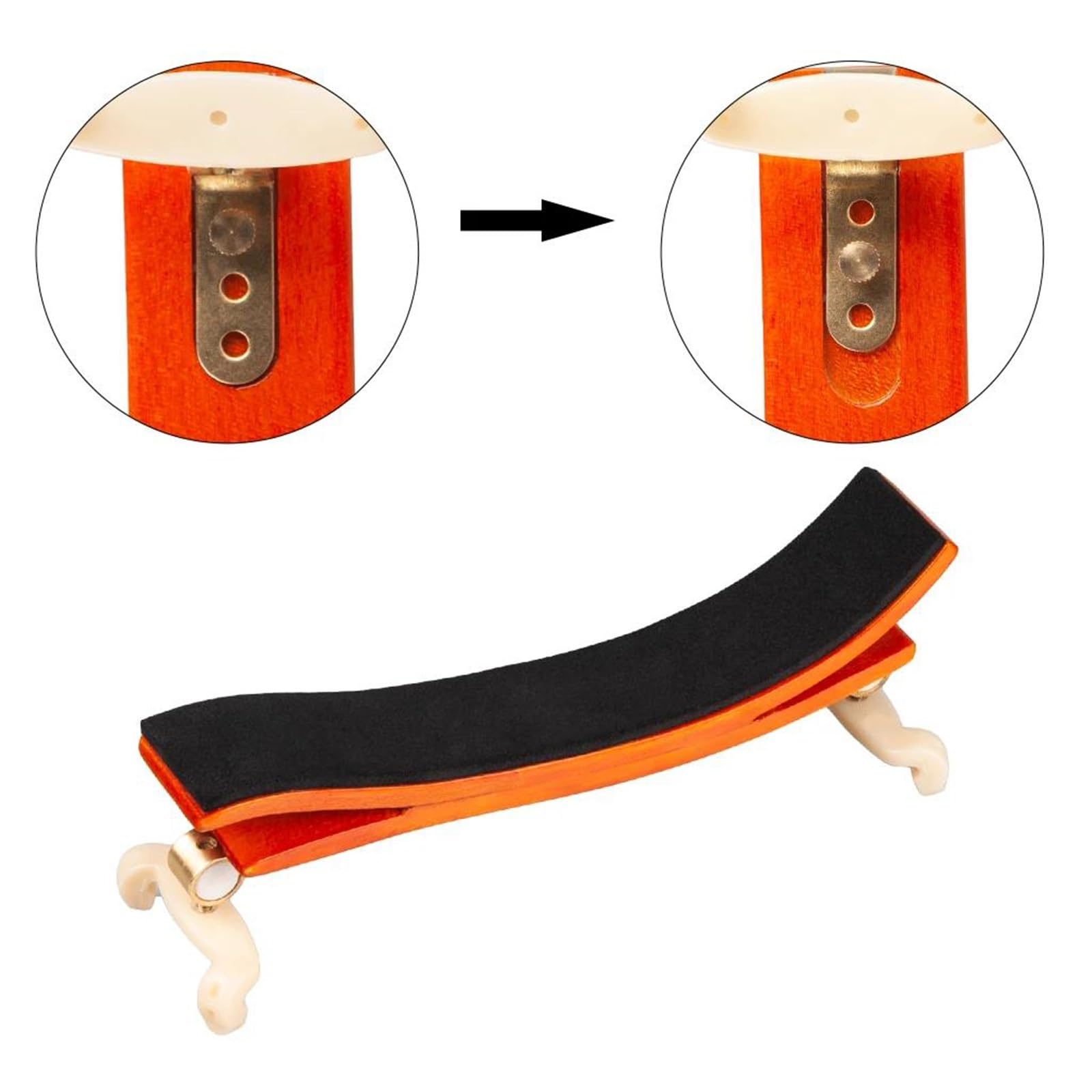 Reposapiés para violín Reposapiés para violín 3/4 4/4 estilo multiposición ajustable de madera