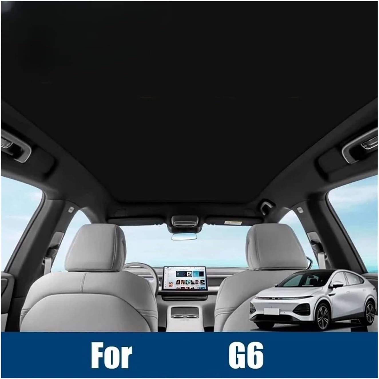 Compatible For Xpeng G6 2024 2025 2026 Car Clip Sun Shades Glass Roof Sunshade Front Rear Sunroof Skylight Sun Visor Curtain Accessories(Style D)