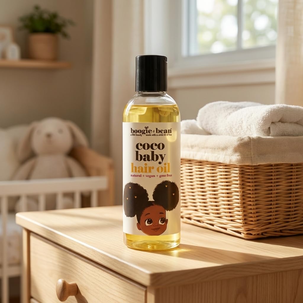 Baby Hair Oil for Infants and Toddlers, Baby Hair Products for Black Babies, Curly Hair, Twist and Braids Oil