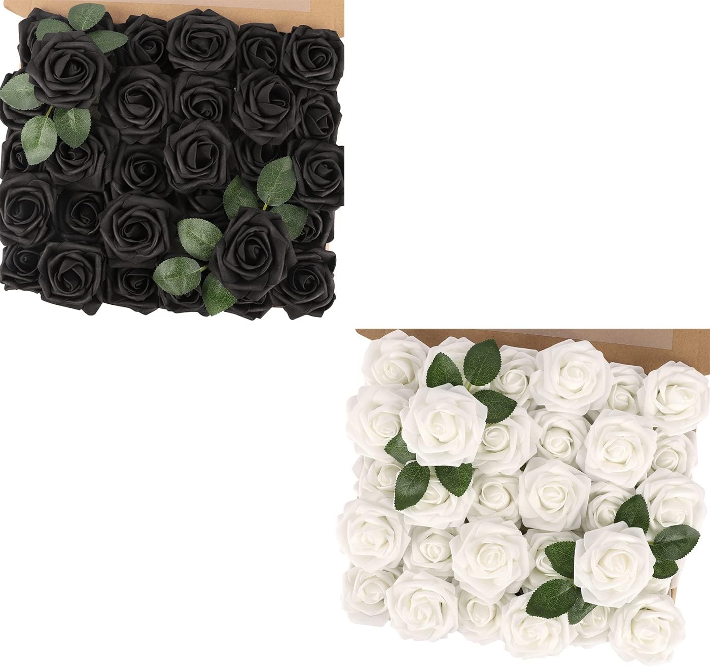 MACTING Artificial Rose Flowers, Real Touch for DIY, Bouquets, Wedding Party, Baby Shower, Home, Christmas Tree Decoration, 30 Pieces