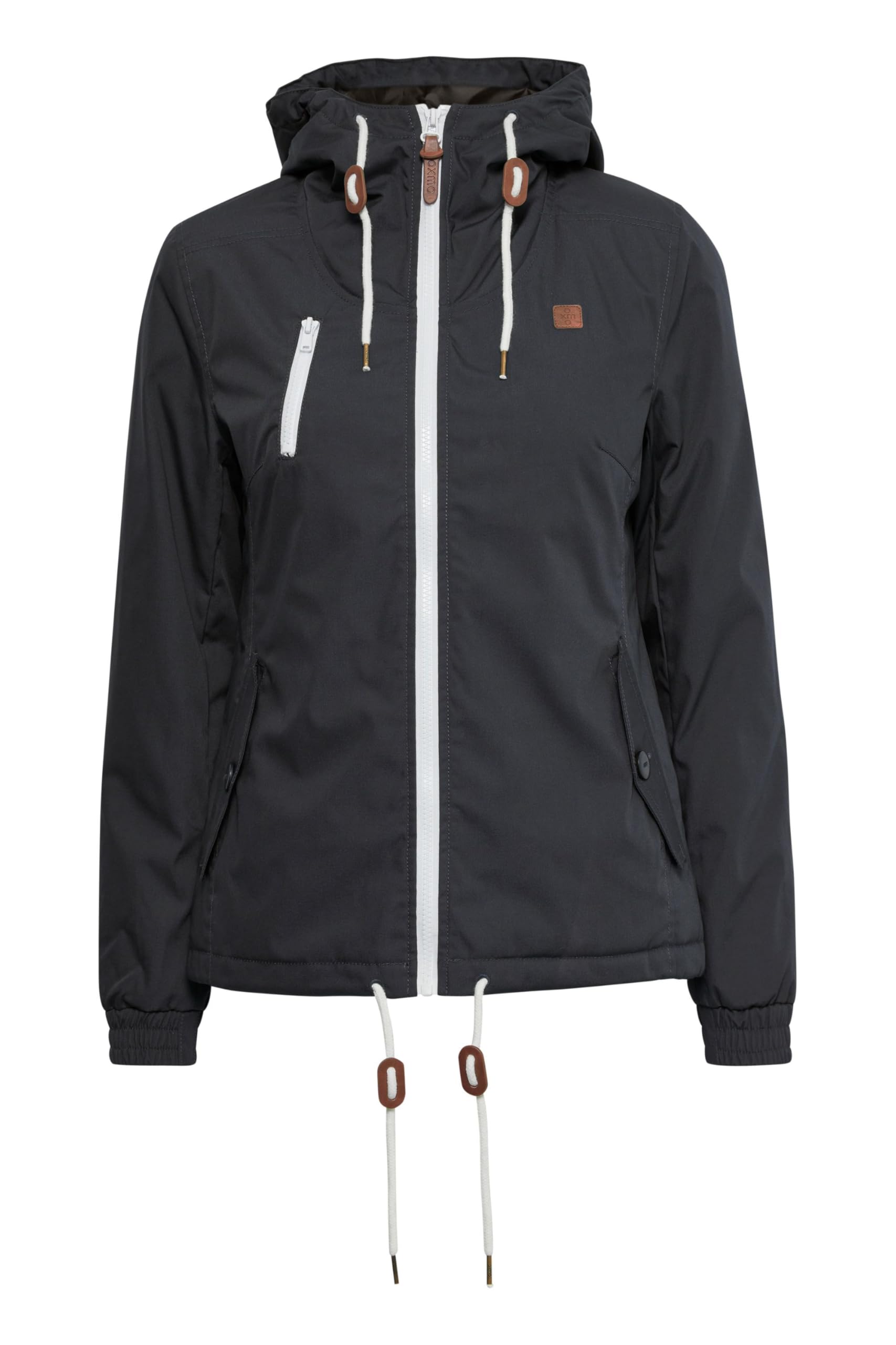 OXMO Damen Übergangsjacke Dunkelgrau – Regular Fit mit Kapuze