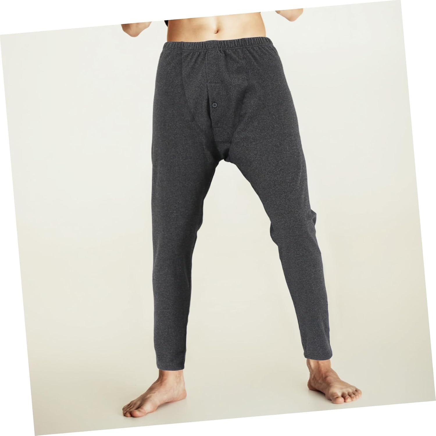 Toyvian Self-Heating Thermal Underwear Pants for Men Traceless Warm Keeping Bottoms Black XL Autumn Winter