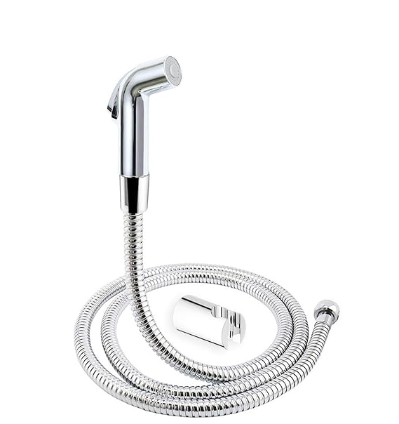JOHNSON S1227C Spun Abs Heath Faucet Premium Hygiene Spray With SS 1 Mtr Hose Pipe and Wall Hook || 1 Year Warranty || (Chrome Finish)