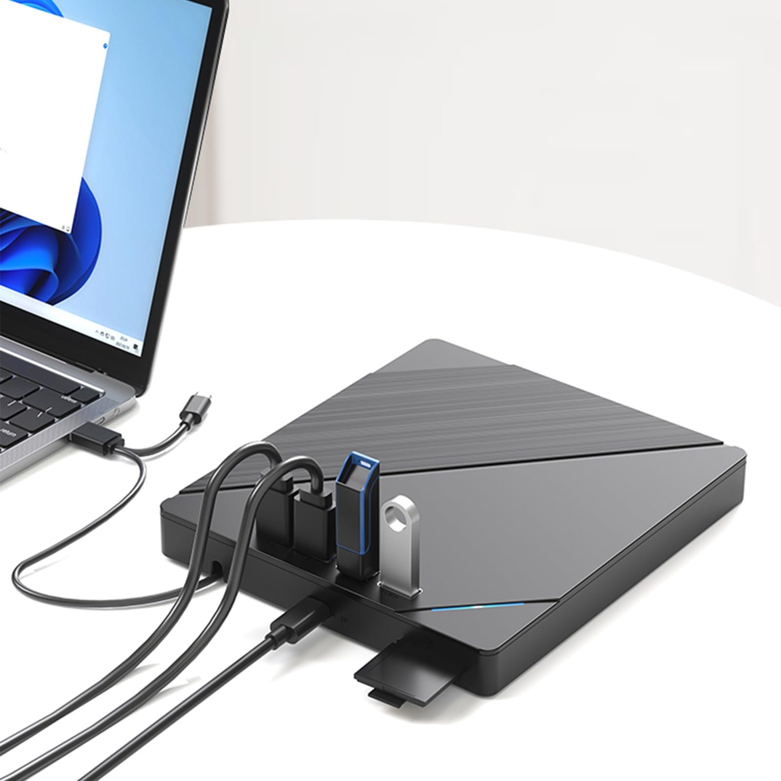 Plug Play Graveur DVD externe portable USB 3.0 compatible CD, DVD, Blu-Ray, graveur DVD portable pour ordinateur portable
