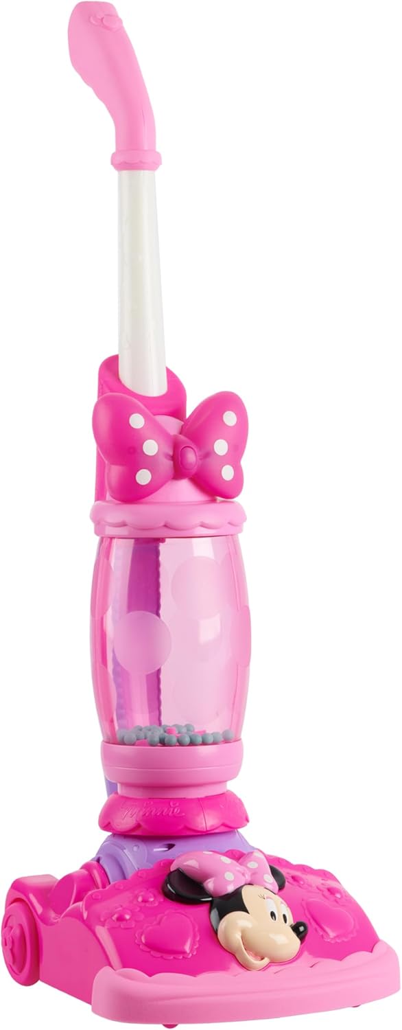Disney Junior Minnie Mouse Twinkle Bows Play Vacuum with Lights and Realistic Sounds, Kids Toys for Ages 3 Up by Just Play