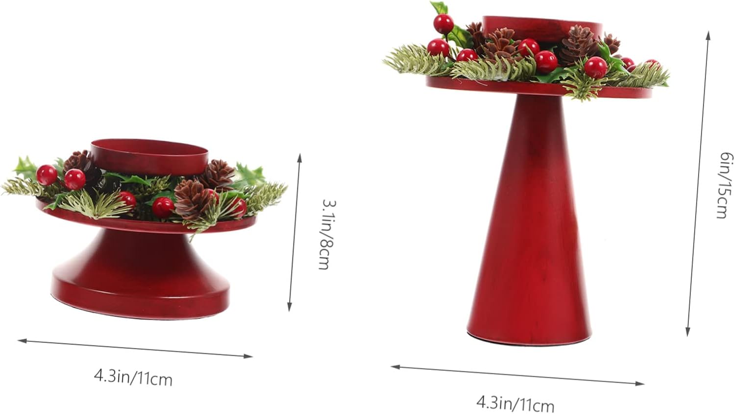 2pcs Vintage Iron Candle Holders for Christmas Elegant Tea Light Centerpieces Unique Home Decor for Gatherings and Parties