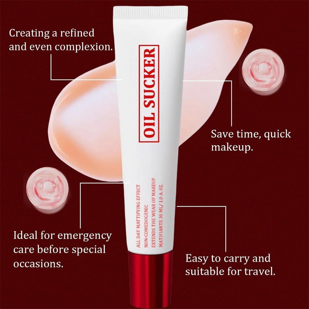 Primer per il trucco, assorbente e resistente al sudore, minimizza i pori e controlla la sebo, adatto a pelli grasse e a tutti i tipi di pelle, adatto sia a uomini che a donne.
