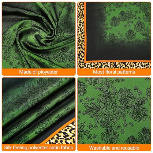 Stlvoll 43” Large Silk Scarfs for Women Square Head Scarves Satin Like Neck Scarf Hair Sleeping Wraps Satin Scarfs for Women3