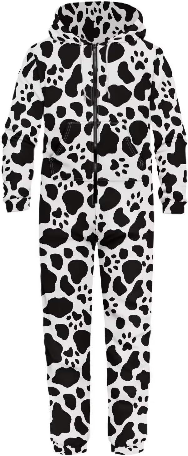 Dolyues One Piece Sleepsuit Pajamas with Peacock Feather Pattern for Men Clothing at Home