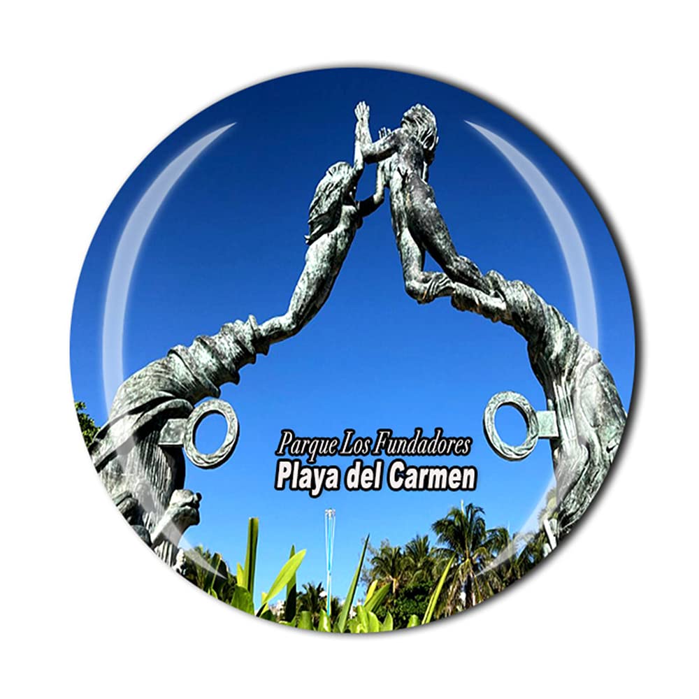 Parque Los Fundadores Playa del Carmen Mexico Fridge Magnet Souvenir Magnetic Sticker
