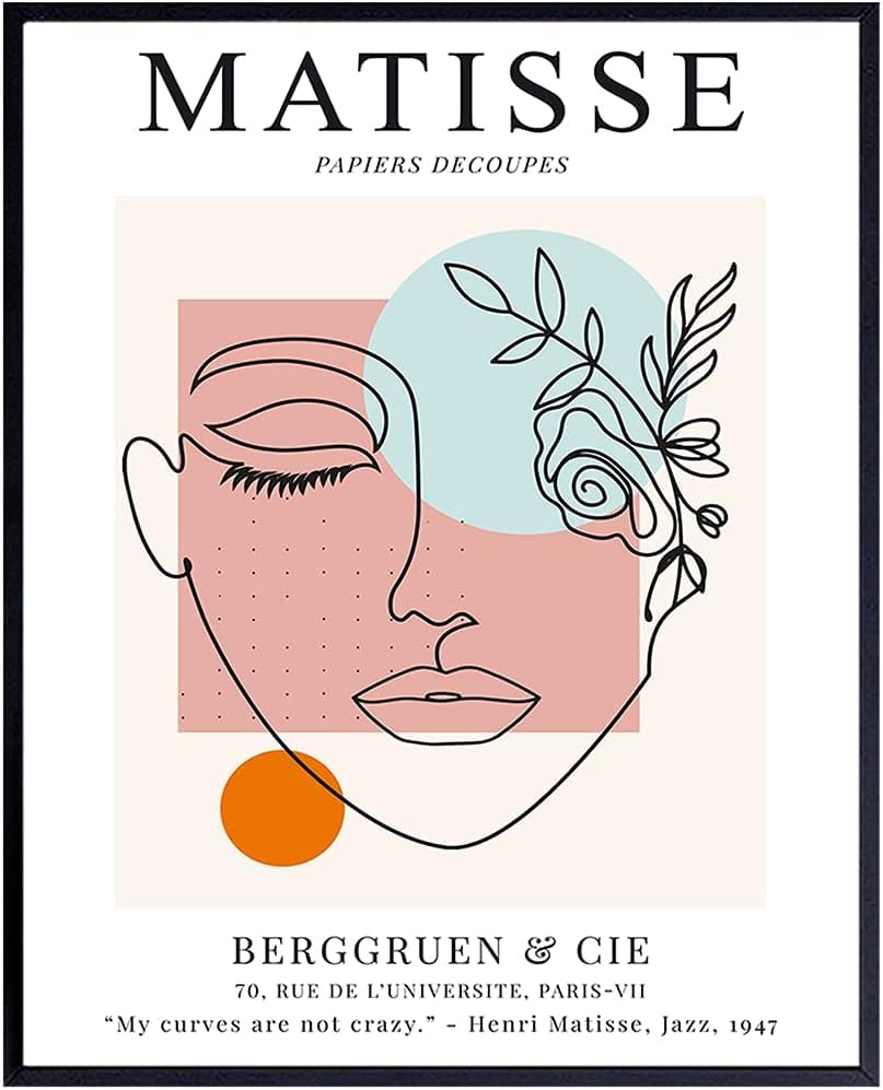 Pintura minimalista de Matisse sobre lienzo de 30x40cm para solucionar paredes vacías
