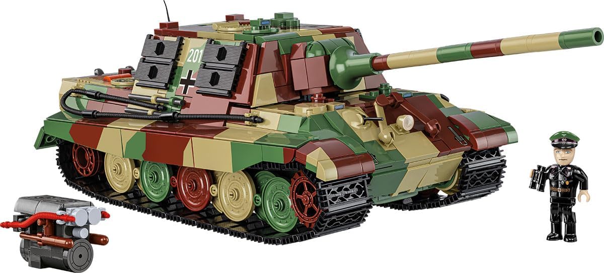 Historical Collection WWII Sd.Kfz. 186 JAGDTIGER Tank Building Set, 1280 Pieces