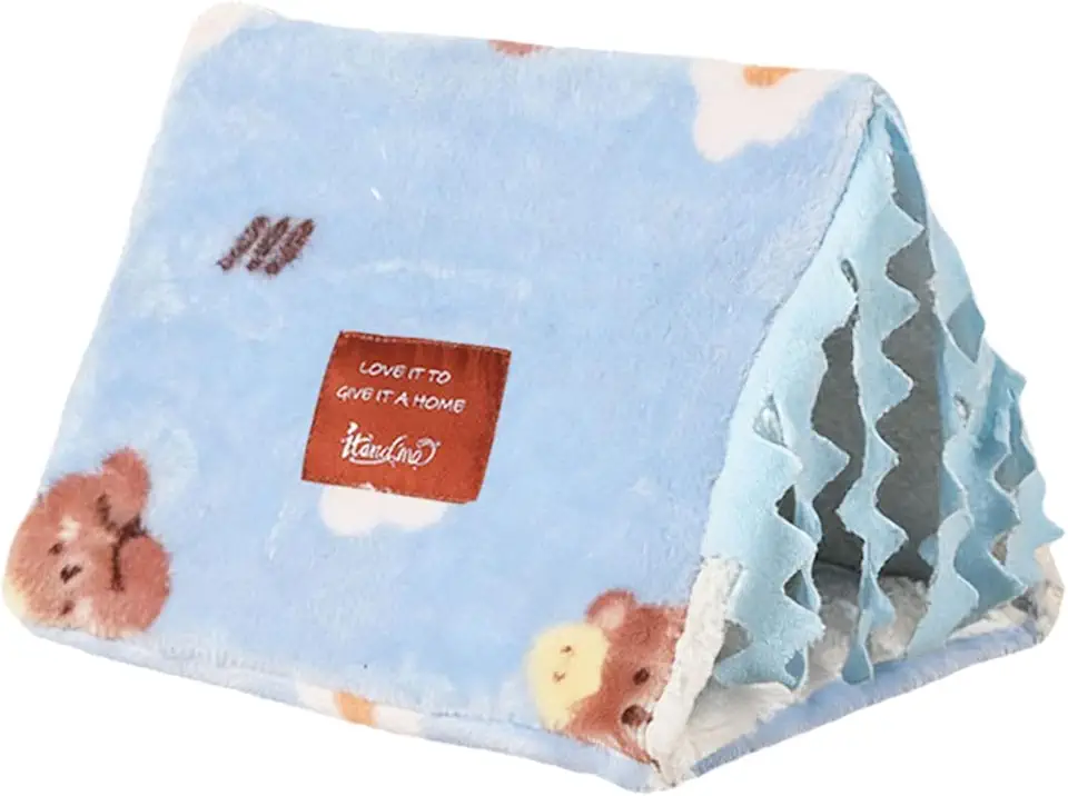 Casinha para hamster, habitat para porquinho-da-índia, esconderijo lavável para, abrigo para pequenos animais brincarem, Blue M