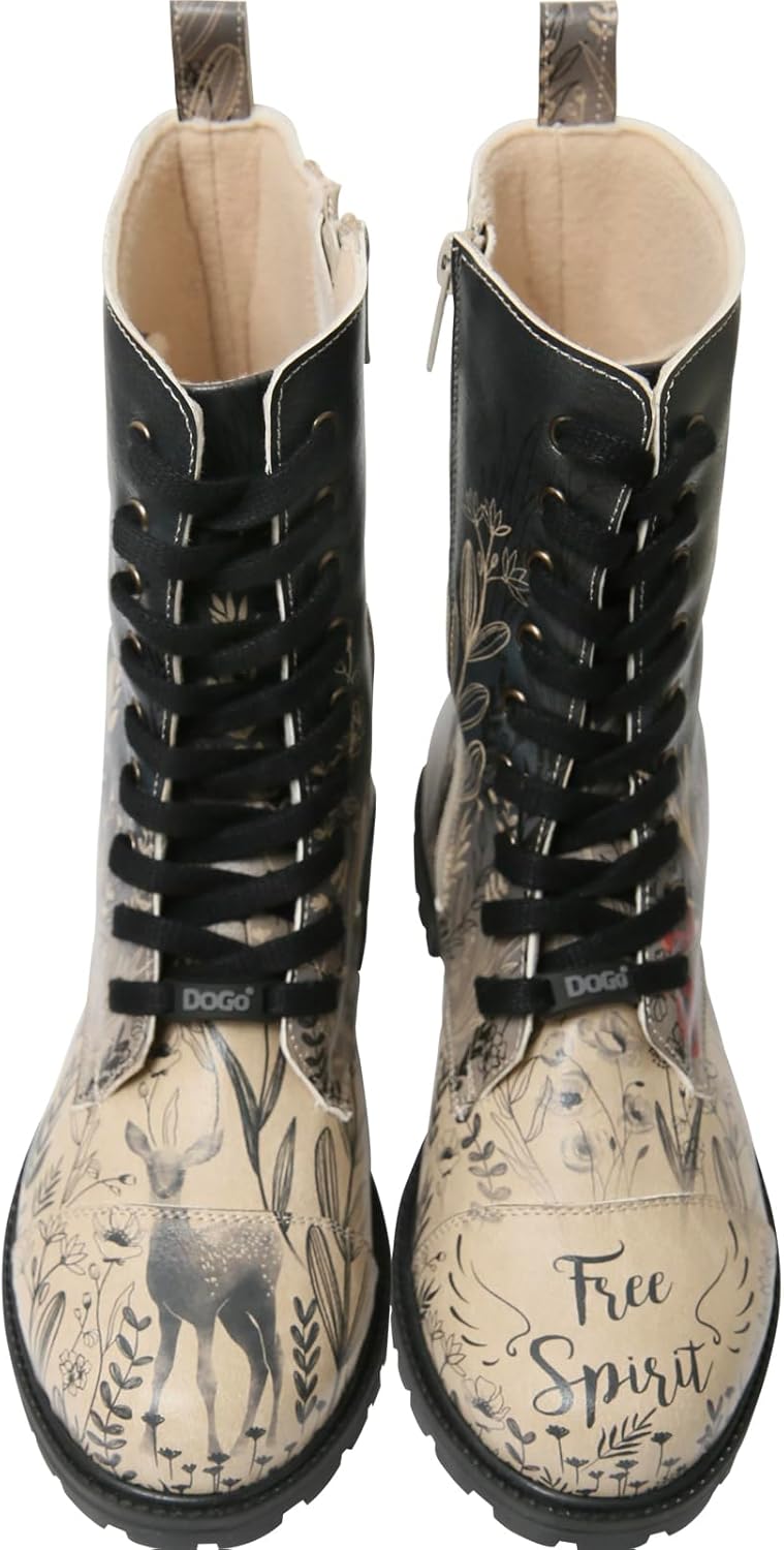 DOGO Zipsy Boots for Women - Handmade and Vegan Leather Mid Calf Boots for Women
