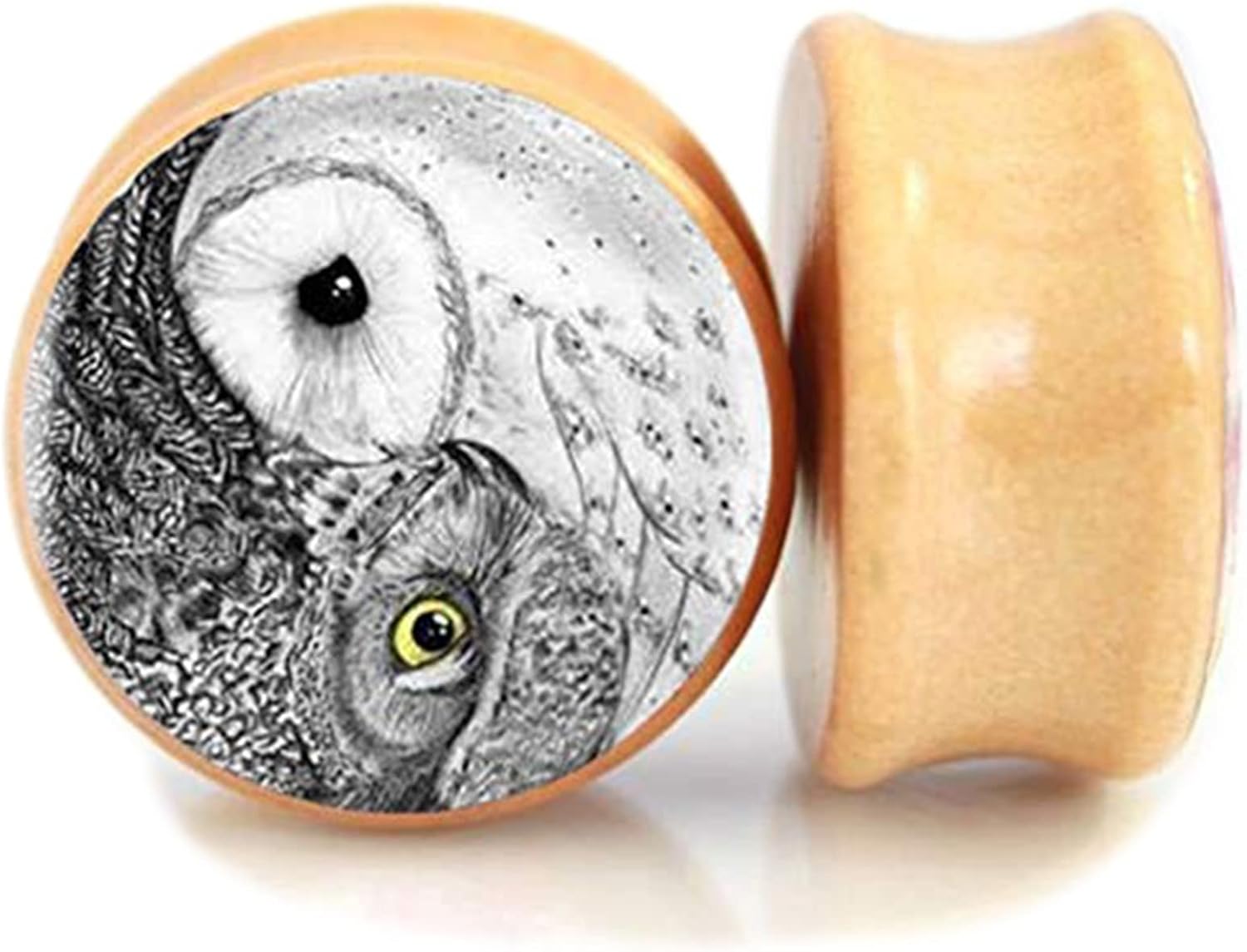 SERYNOW Owl Wood Ear Gauges Plugs and Tunnels 8mm-25m Ear Stretcher Expander Saddle Plug Piercing Jewelry