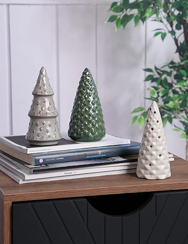 Miniatura 9 de HAUCOZE Estatuilla de Navidad, decoración de árbol, escultura moderna, regalos para el hogar, centro de mesa, manualidades, artes de cerámica, 5.9