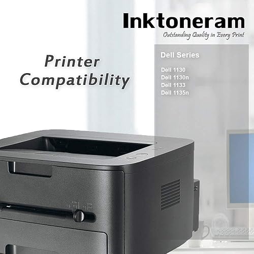 Miniatura 6 de Inktoneram Cartuchos de tóner compatibles de repuesto para Dell 1133 1135n 1130 1130n de alto rendimiento 330-9523 2.5K (negro, paquete de 2)