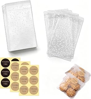 100 sachets transparents 10x15 cm – biscuits & bonbons mariage