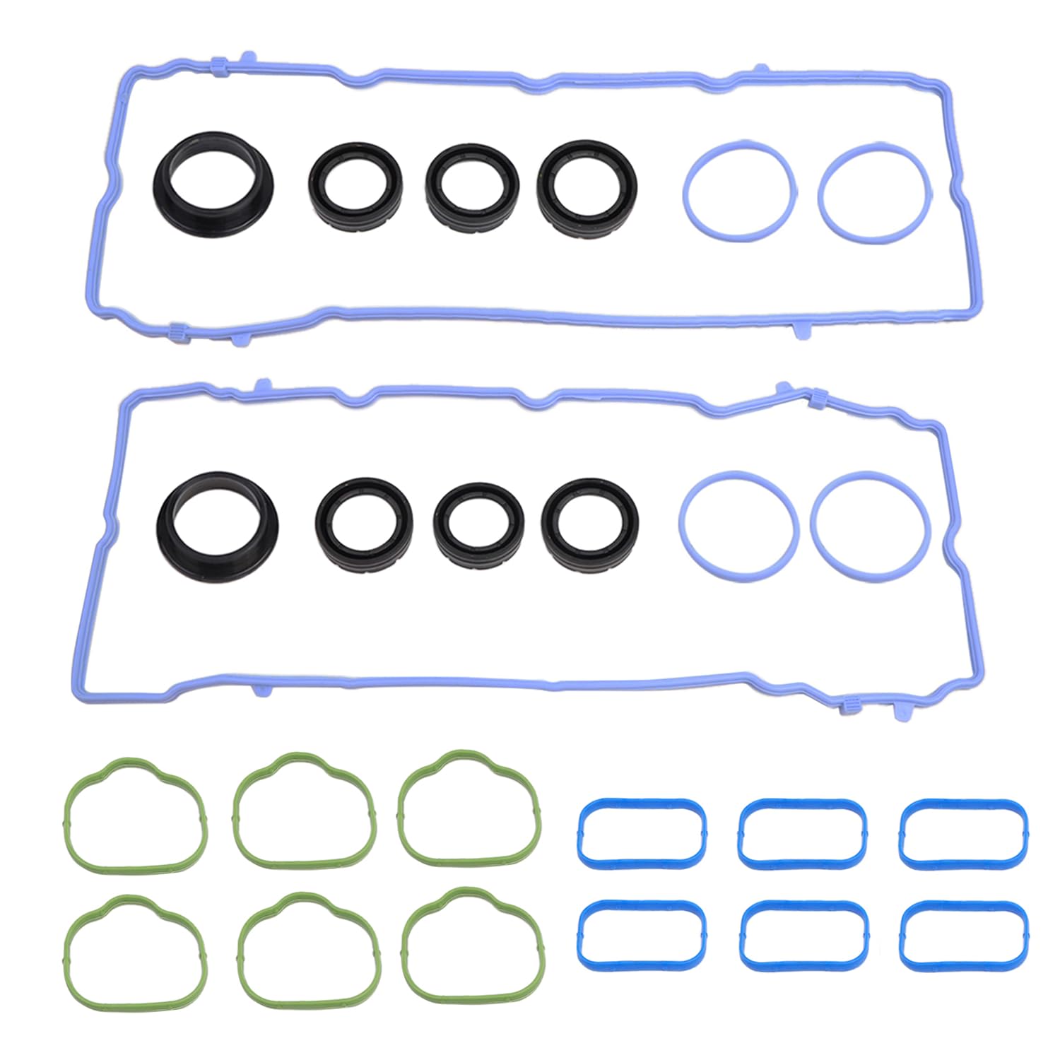VS50805R Valve Cover Gasket Set, Compatible with Dodge 2011-2020 Avenger Challenger Durango Caravan Journey Ram ProMaster 1500 2500 3500, Grand Cherokee Wrangler Replace 5184596AE (5184596AE)