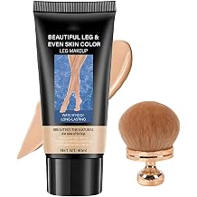Body Coverage Perfector with Extra Large Brush, Leg Makeup Waterproof No Transfer, Body Perfector, Leg and Body Makeup, Leg Make Up, Tattoo Cover up Makeup, Body Concealer for Mature Skin Natural