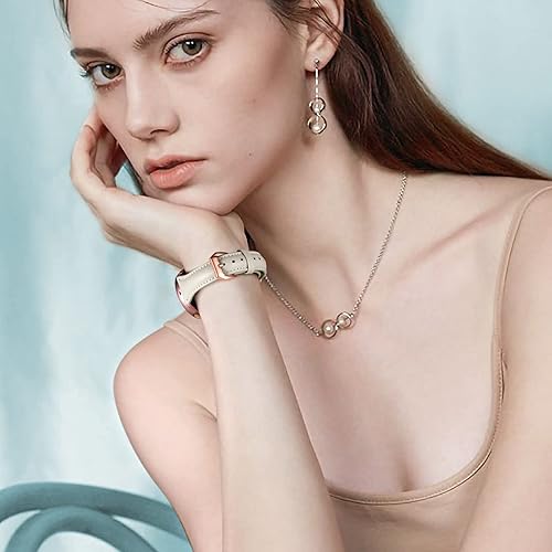 Miniatura 3 de GEAK Correas de cuero delgadas compatibles con Samsung Galaxy Watch 6 5 1.575 in 1.732 inGalaxy Watch 5 Pro 1.772 inGalaxy Watch 4 1.732 in 1.575