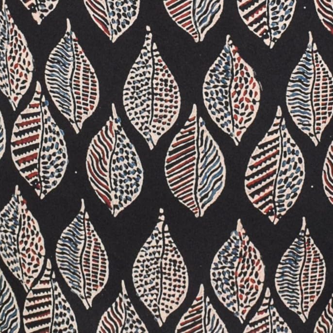 Image of Ethnics of Kutch Womens's Ajrakh Modal Silk Natural Dye Hand Block Print Unstitched Kurta Fabric