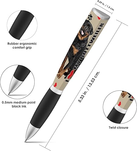 Miniatura 5 de Bolígrafo I Love My Dog (1 bolígrafo, 3 caras) para cumpleaños de perro, bolígrafos divertidos para amantes de los perros, regalos para mujeres y