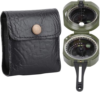 Outdoor Compass, Professional Geological Compass, High Auracy Waterproof Hiking Compass with Carry Bag