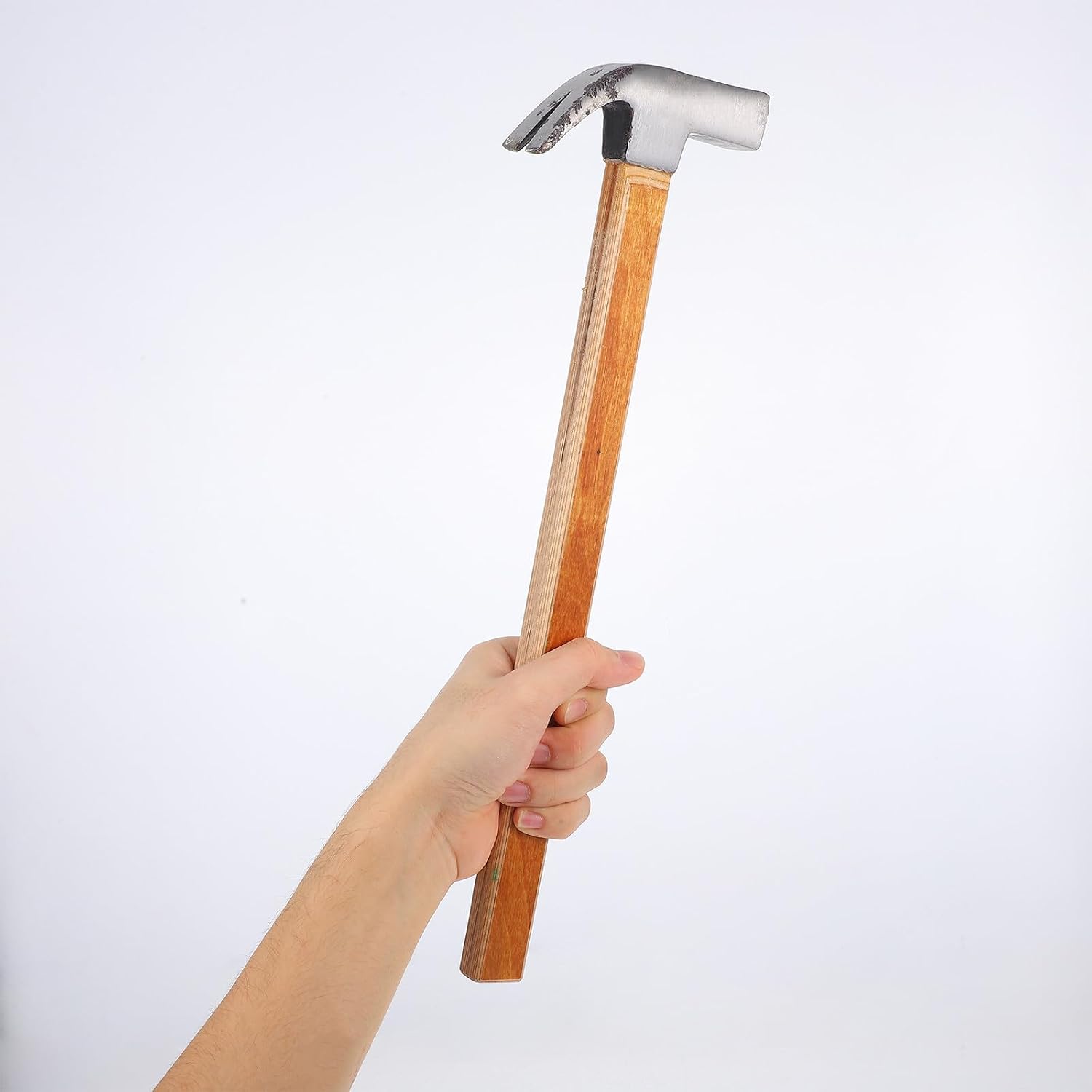 SHINEOFI Multifunctional Claw Hammer with Compressed Wood Handle Anti-skid Grip Nail Puller Wear-resistant Design for DIY Repair and Household Use