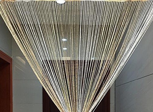 ave split Decorative Door String Curtain Wall Panel Fringe Window Room Blind Divider Tassel Screen Home 100cm*200cm (#018313)
