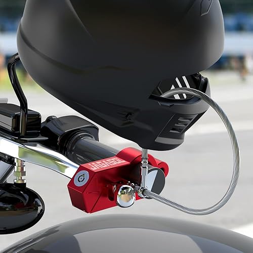 Miniatura 6 de Combo de bloqueo de motocicleta bloqueo antirrobo para casco y freno para ciclomotor, motocicleta, scooters, ATV, Dirt Bike, Street Bike