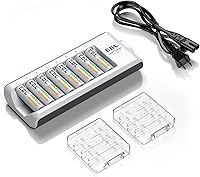 Vista 1 de Baterías recargables de EBL, en tamaños AA, AAA, Ni-MH, con cargador