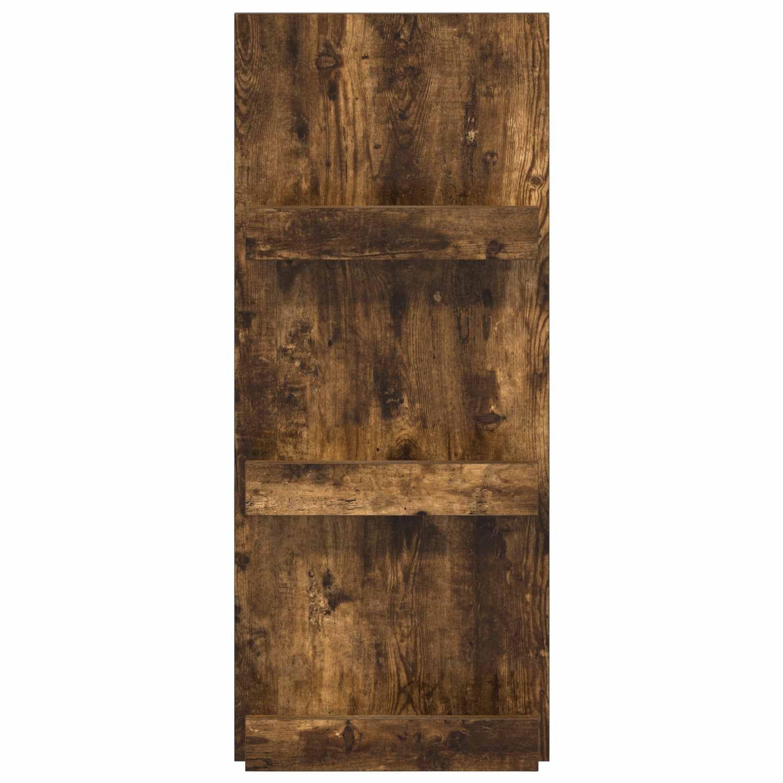 Mangloder - Portariviste in rovere affumicato, 43 x 11 x 102 cm, con 3 ripiani, portariviste e portariviste, per soggiorno, ufficio, angolo lettura e interni