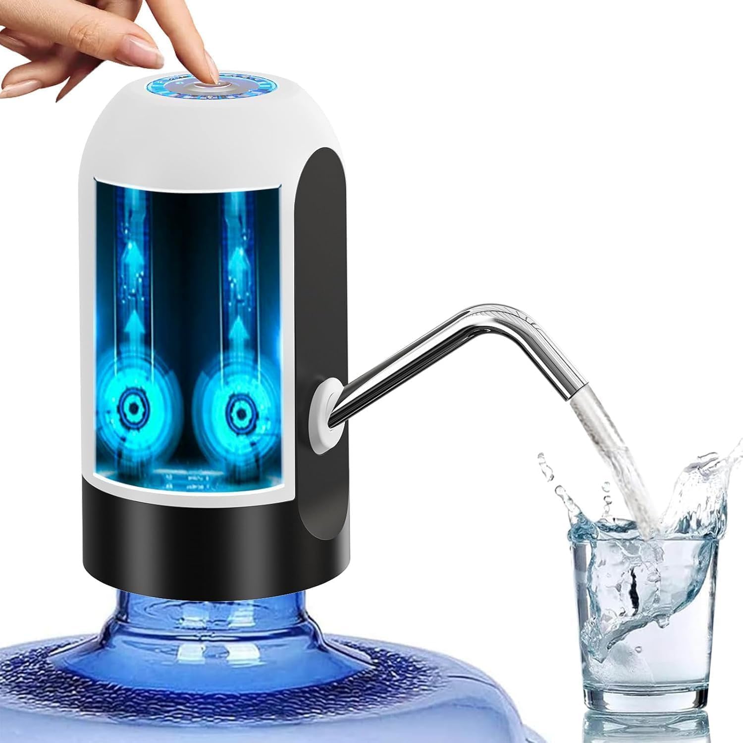 White - Electric Water Bottle Pump