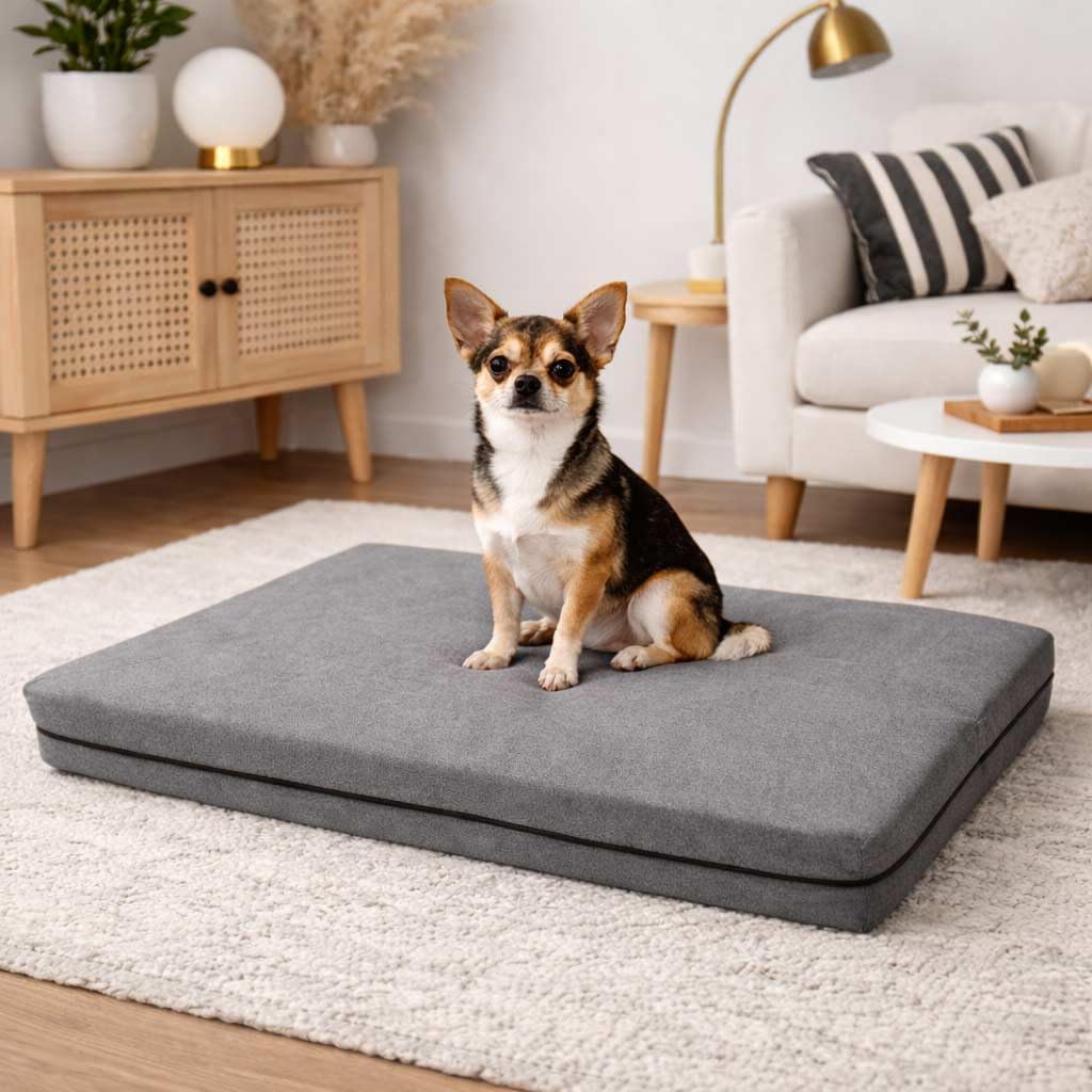 Comfy Line, Caseta para perros de talla pequeña – Colchón para perros y gatos, con tejido hipoalergénico desenfundable transpirable lavable, cama acolchada 100% Made in Italy – Caseta 45 x 60