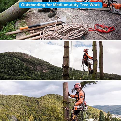 Arborist Bull Rope, High Strength Polyester Pulling and Multipurpose Rigging and Tree Felling Rope-No Eye Splice with Red Tracer for Climb, Pull, Tie, Swing and Knot (120ft x 1/2") by SearQing - Used condition - Image 8