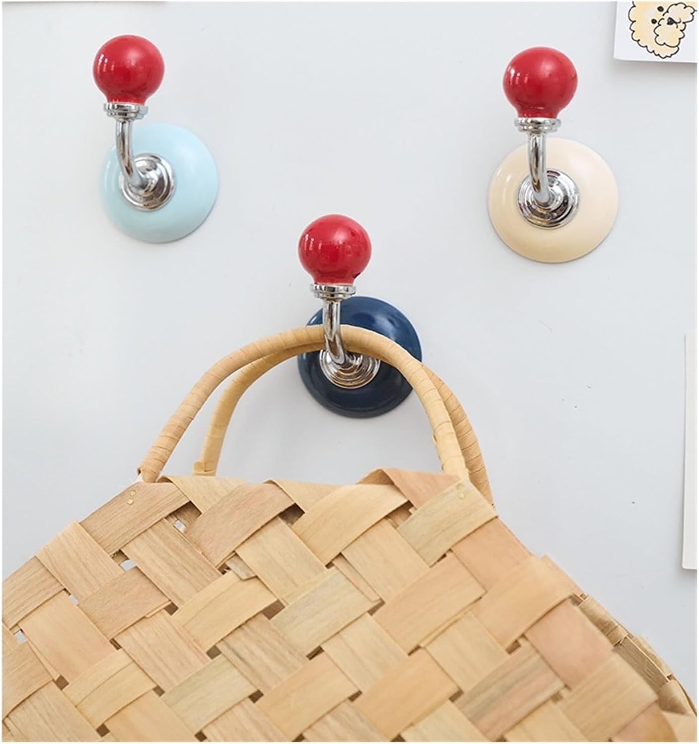 Suction Cup Storage Hook for Bathroom, Hair Accessories Headband Holder No Drill Hook for Hairpins Rubber Bands Jewelry(Green)