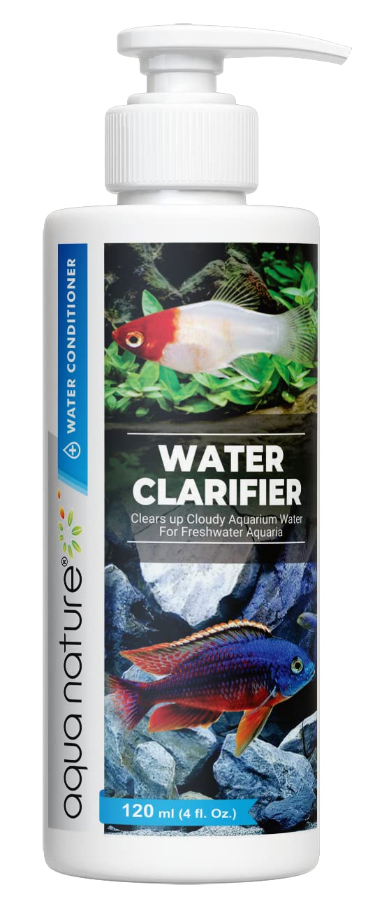 Water Clarifier Clears Up Cloudy Aquarium Water for Freshwater Aquaria (120ml)