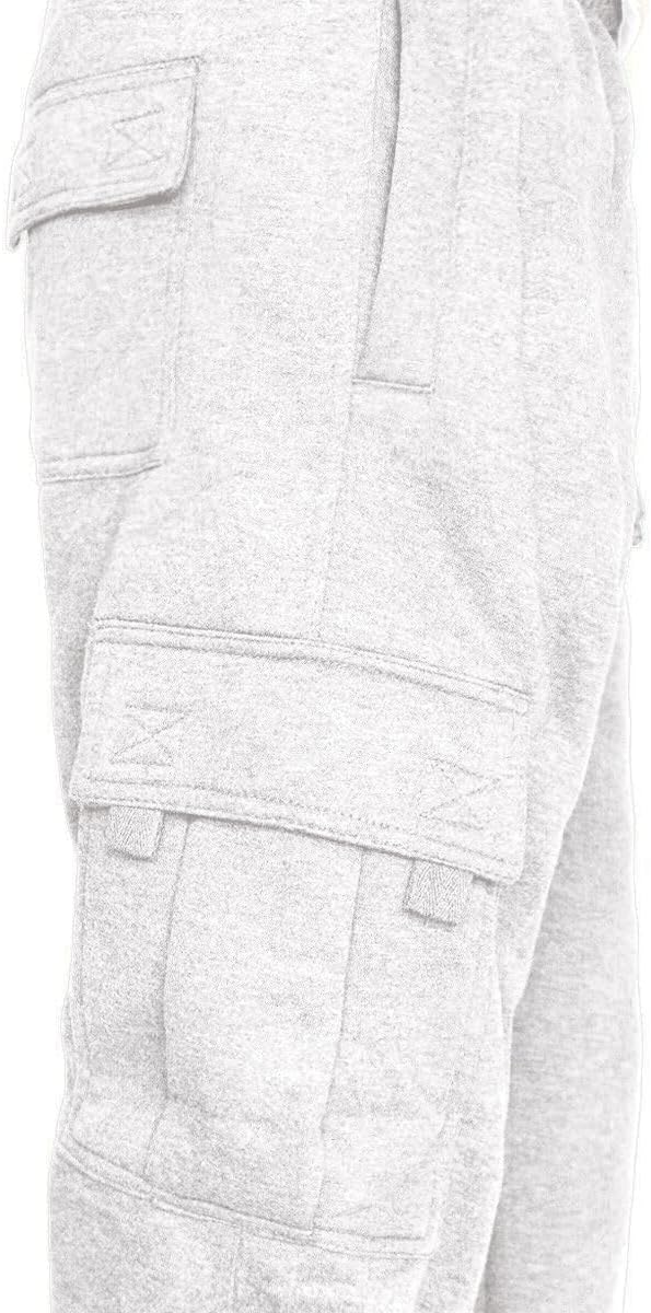Men's Cargo Joggers Loose Fit Fleece Sweatpants with Pockets Open Bottom - Bild 35 von 57