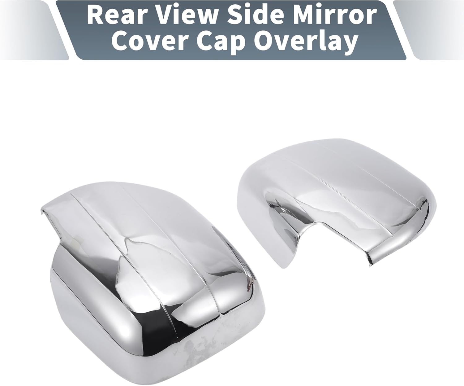 X AUTOHAUX Pair Car Rear View Driver Passenger Side Mirror Cover Cap Overlay Chrome Plated for Lexus LX470 1998-2007 for Toyota Land Cruiser Mirror Guard Covers Exterior Decoration Trims