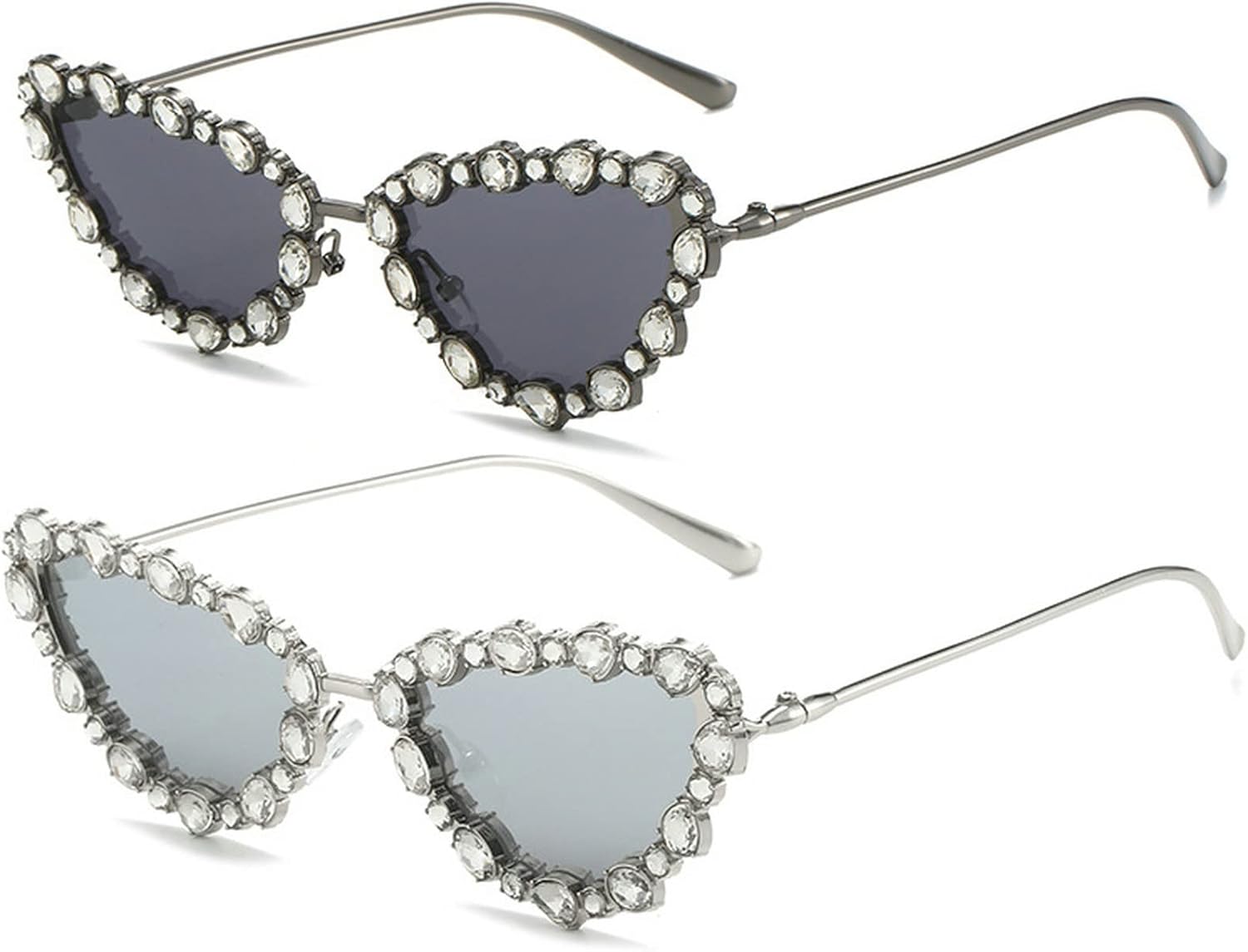 Full Crystal Shiny Cat Eye Sunglasses For Women Vintage Fashion Luxury Rhinestone Sun Glasses Female Elegant Shades - Image 6