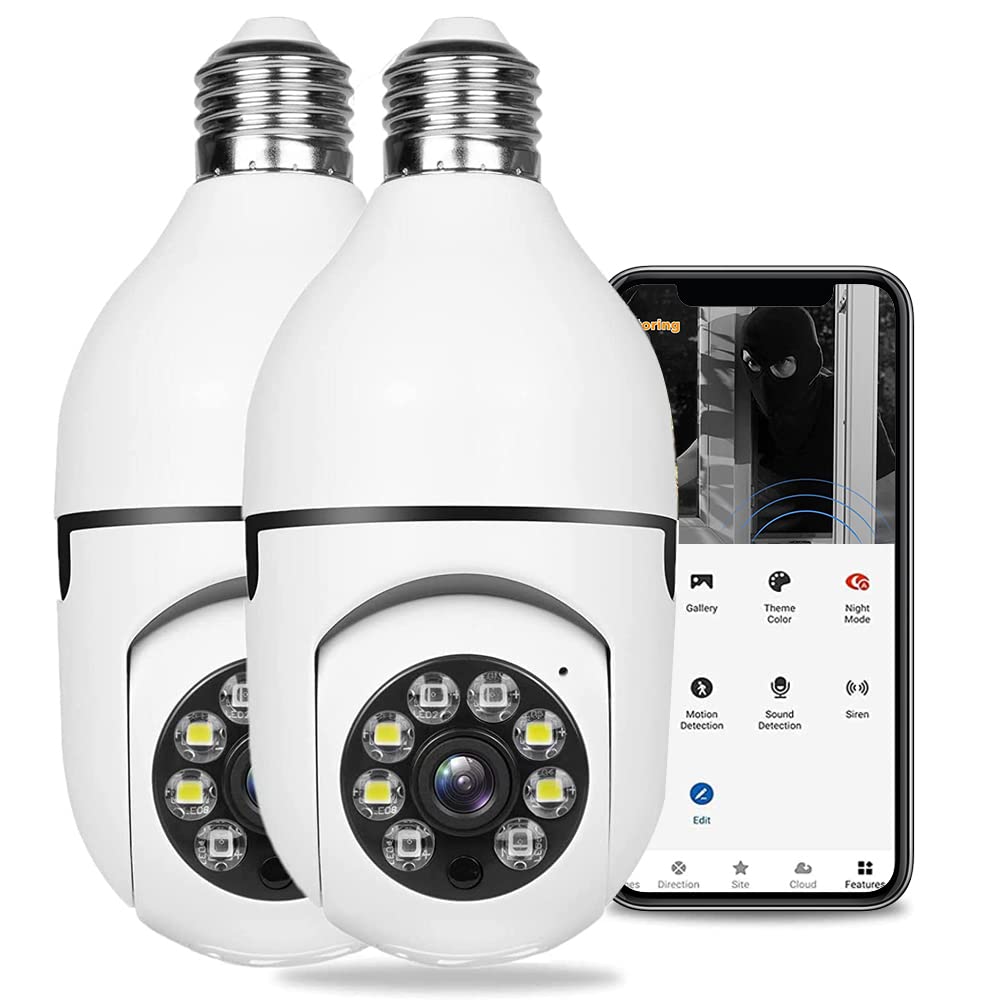 2PCS Baby Monitor, Wireless WiFi Pet-Cameras-and-Monitors, 360-degree Motion Tracking, IR Night Visi
