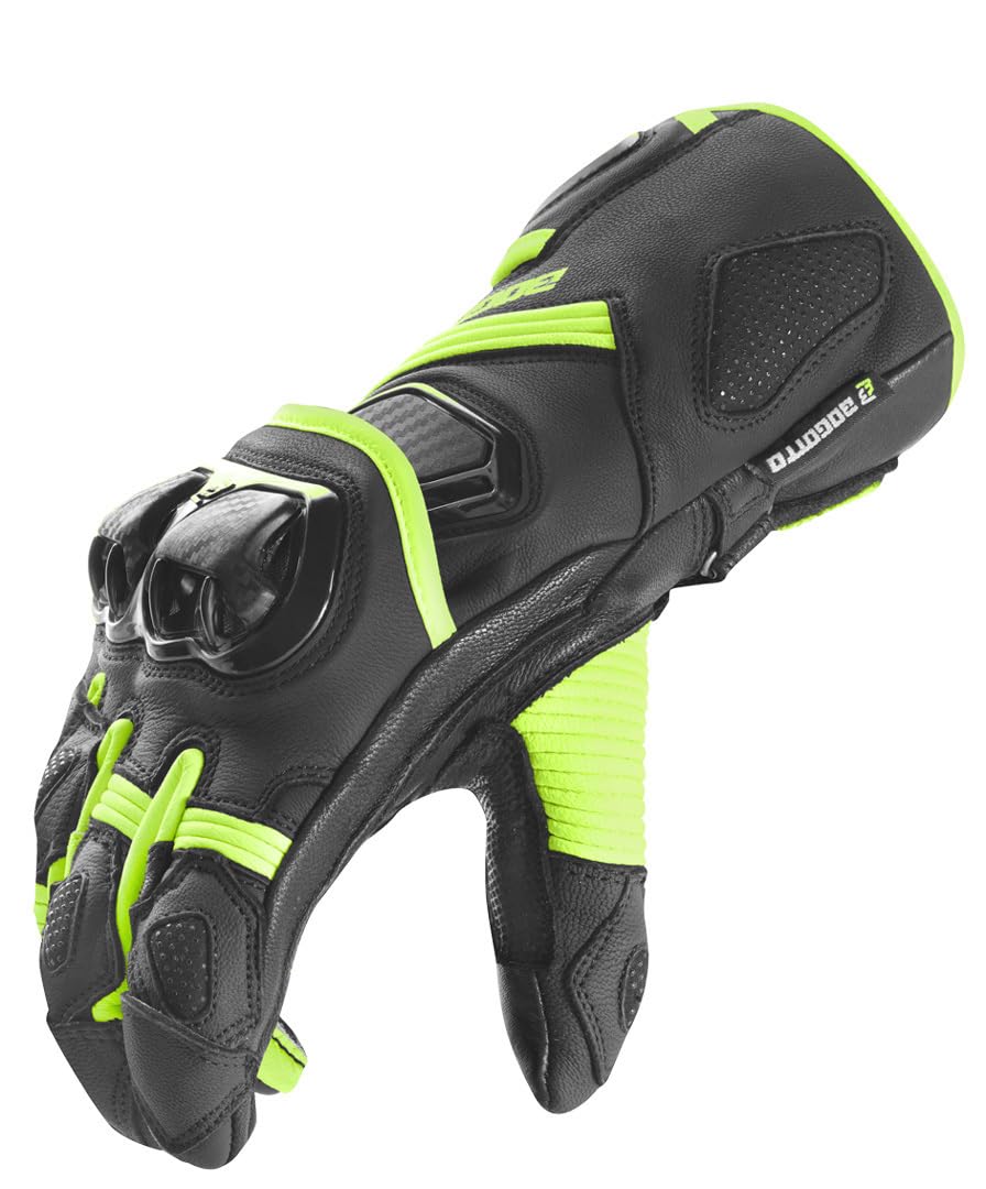 Bogotto Veloce Rękawice motocyklowe, czarny/neonowy, 3XL