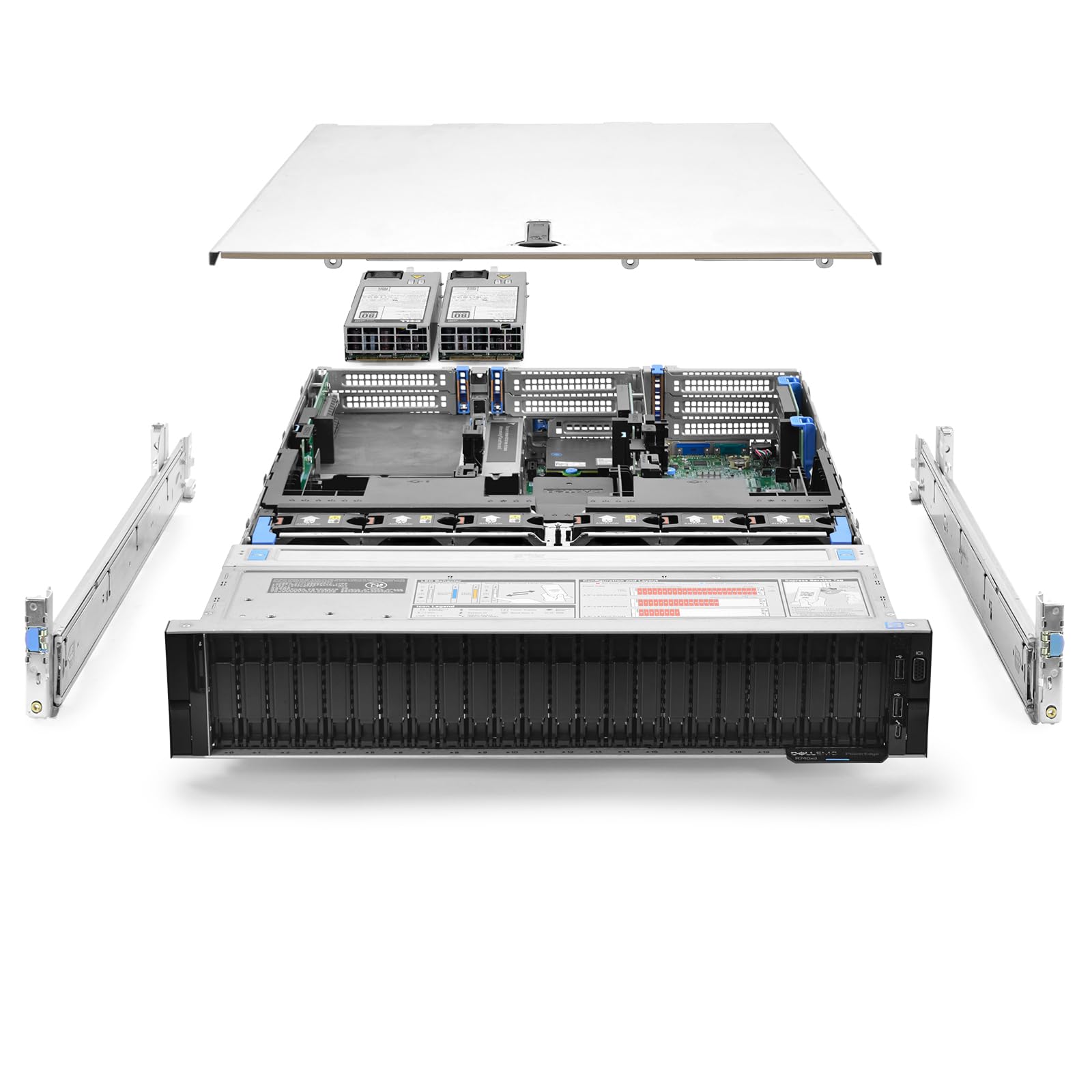 Dell PowerEdge R740xd NVMe Server 2.20Ghz 56-Core 1.0TB RAM 31TB SSD Storage (Renewed)