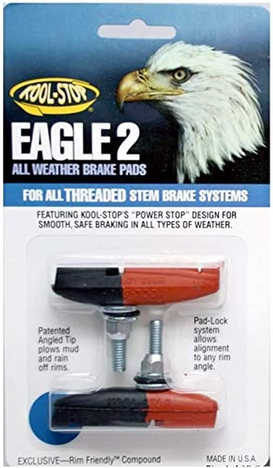 Kool Stop Eagle 2 Canti Threaded Dual Compound Brake Pads